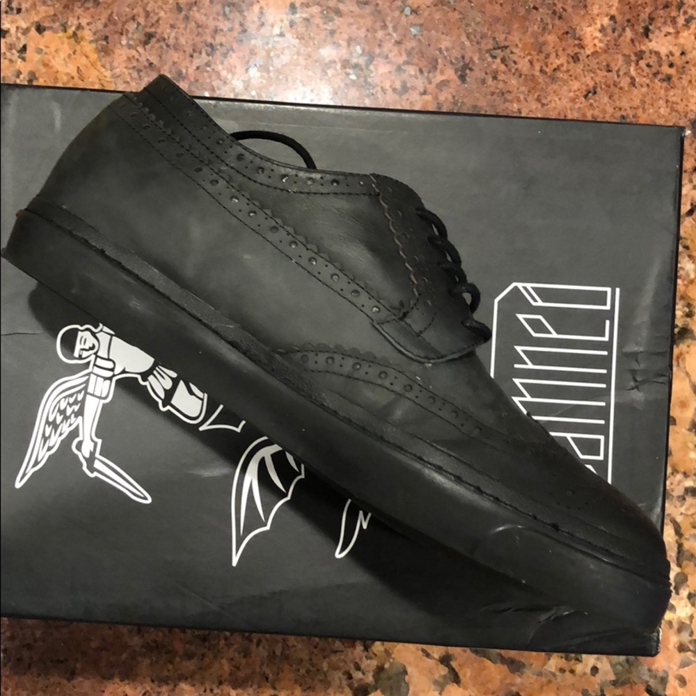 The Damned Piano-Man Black Men’s Leather Sneakers - Picture 6 of 8